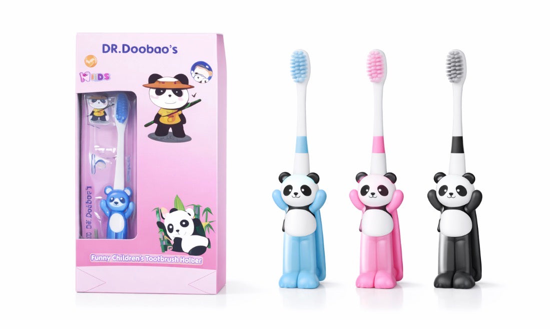 Kids Toothbrush Set with Holder