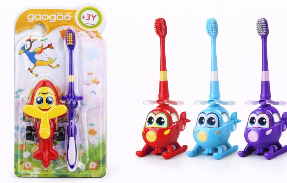 Kids Helicopter Toothbrush with Holder