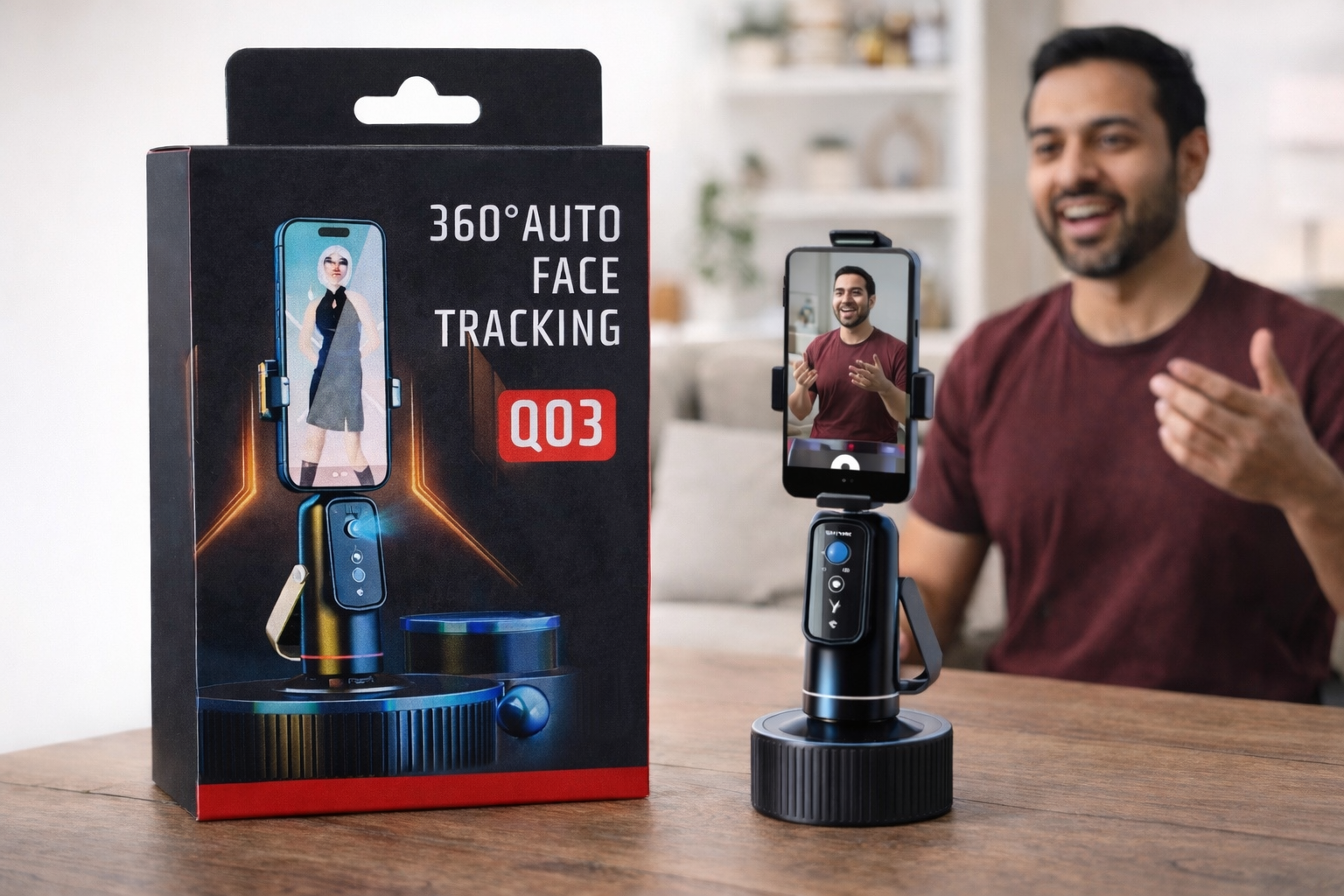 360° Auto Face Tracking selfie stand