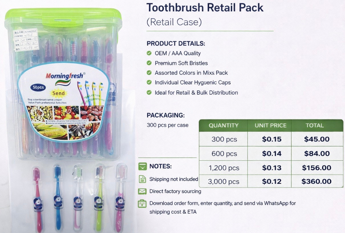 MorningFresh 50pcs Toothbrush Storage