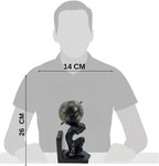 Decorative Sculpture, Atlas Figurine Carrying Globe, Black and Gold, 10 x 6 inches