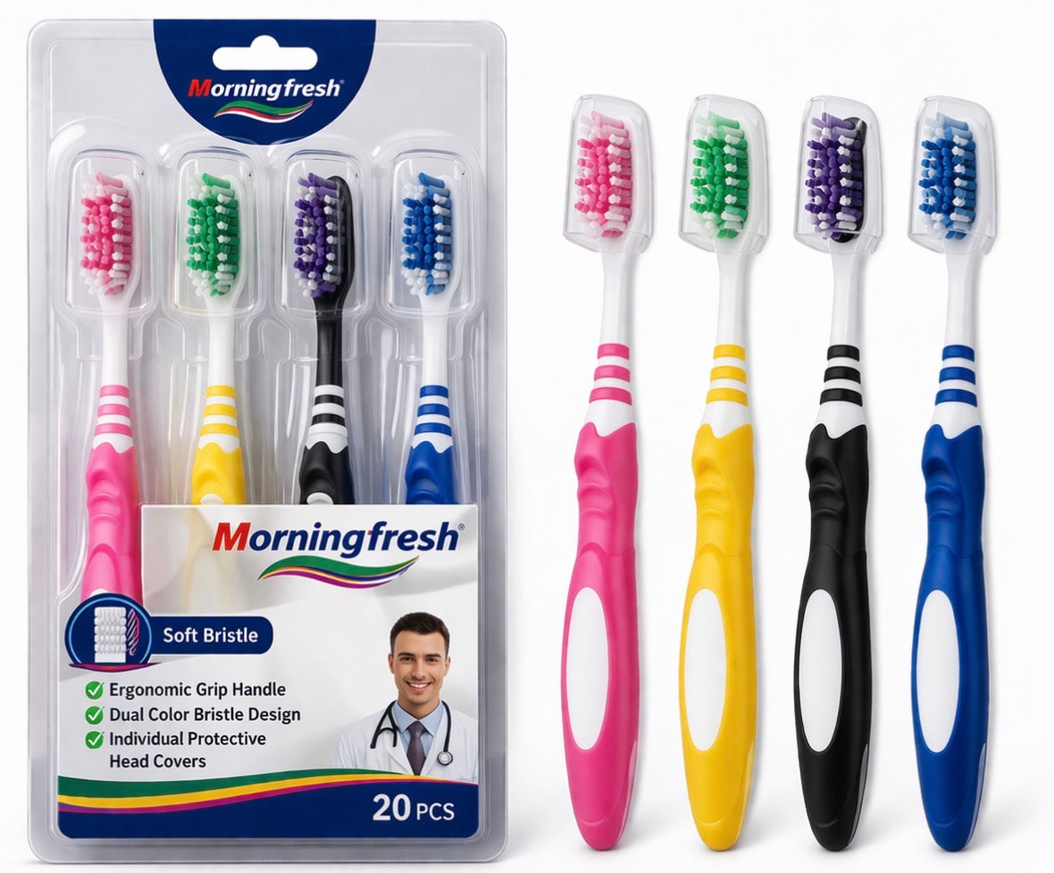 Adult Toothbrush Set with Cap