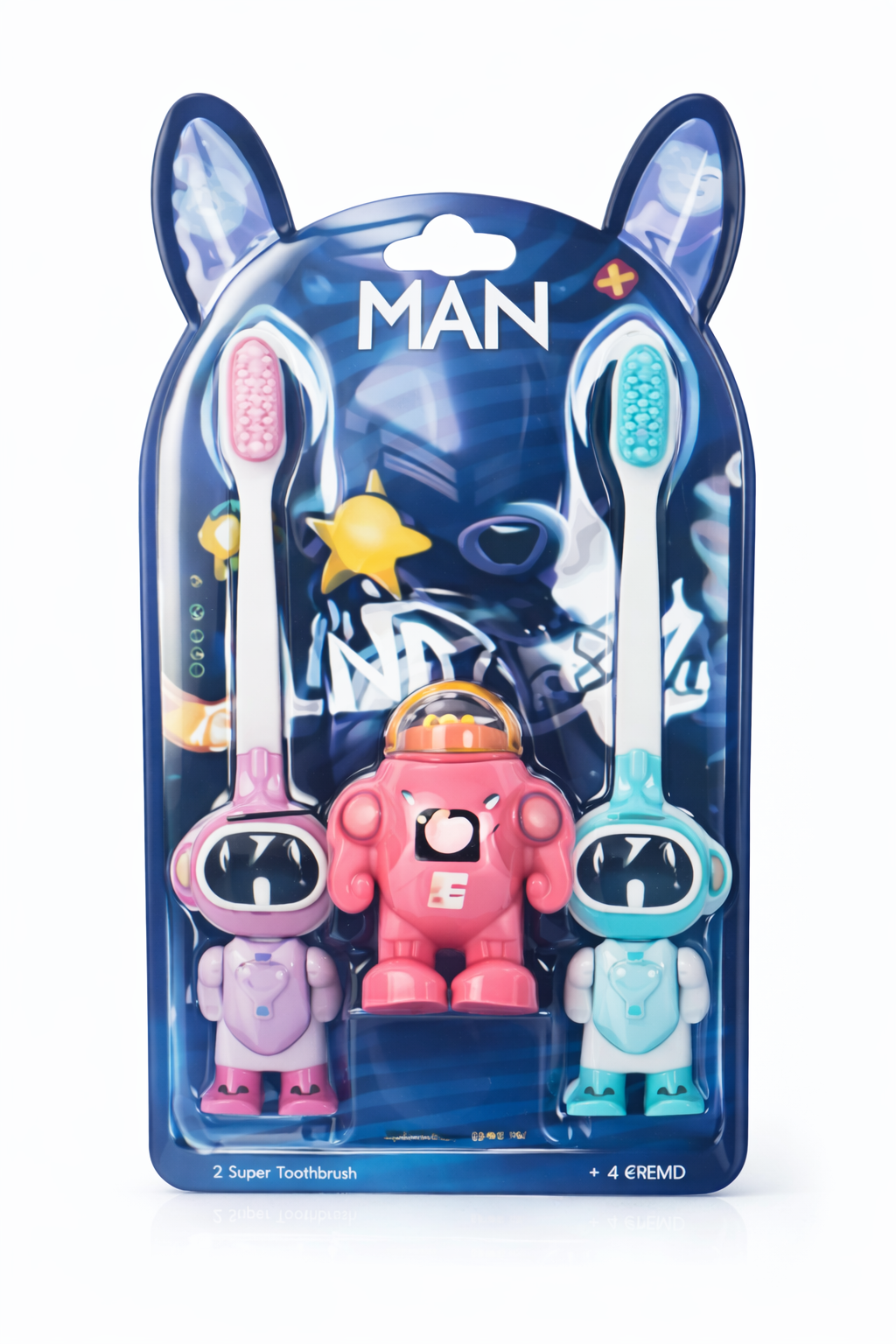 Kids Hero Robot Twin Toothbrush