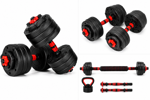 HJ-J00062 adjustable dumbbell set three product views