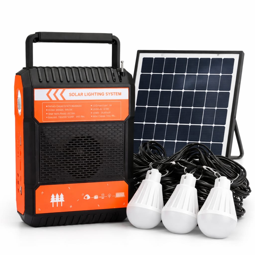 Portable Solar Lighting System Kit