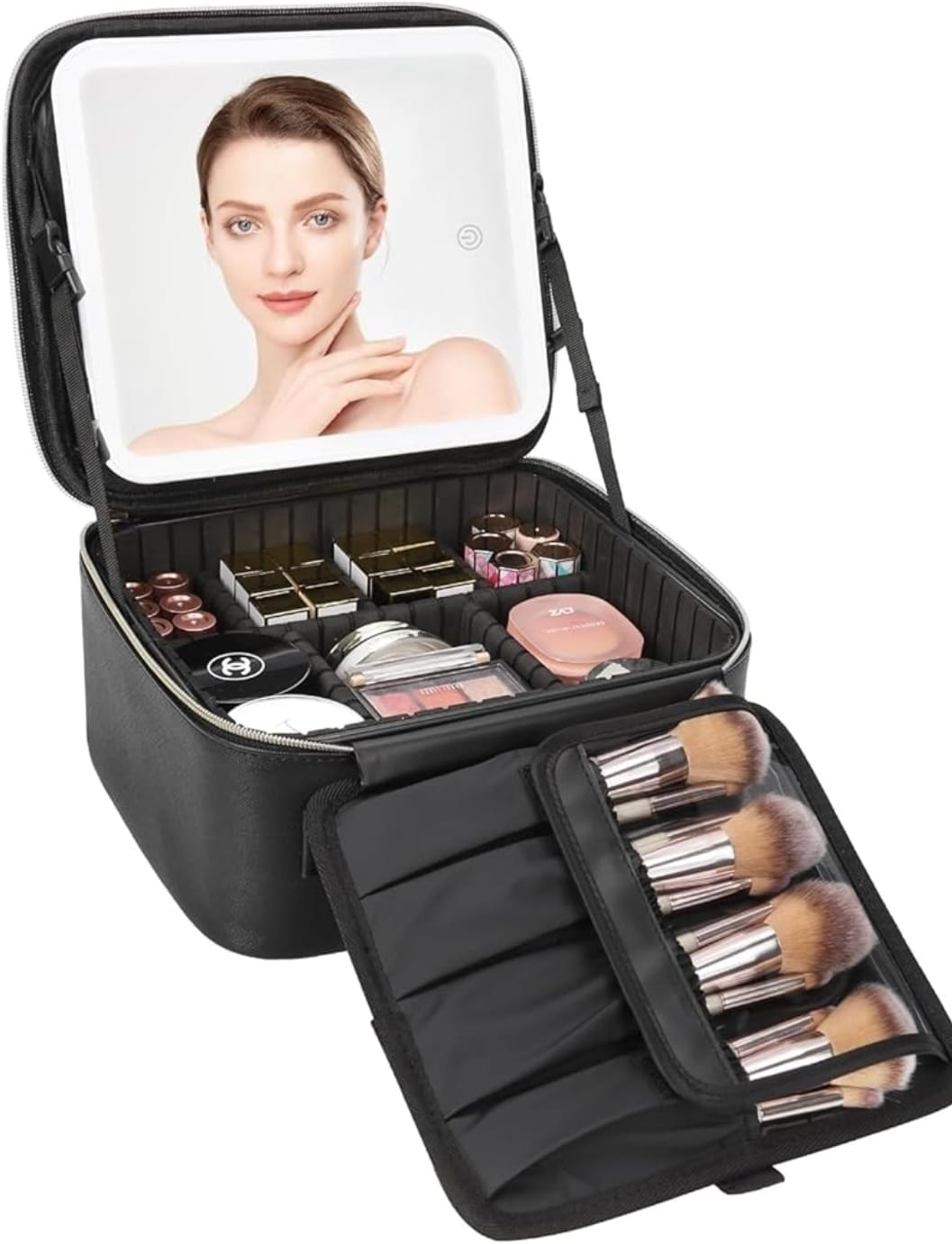 Portable LED Makeup Mirror Travel Case