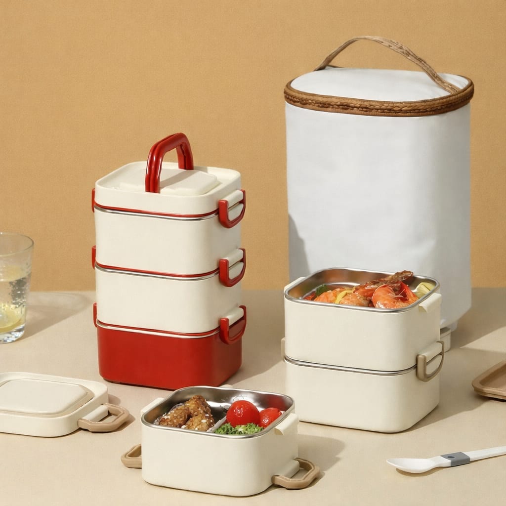 Stackable Portable Lunch Box Food Container