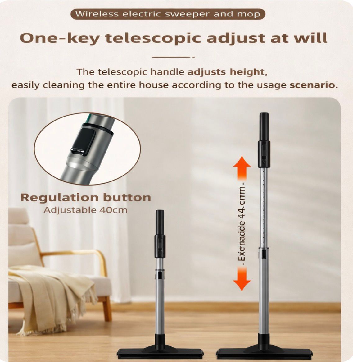 Adjustable Telescopic Floor Cleaning Mop