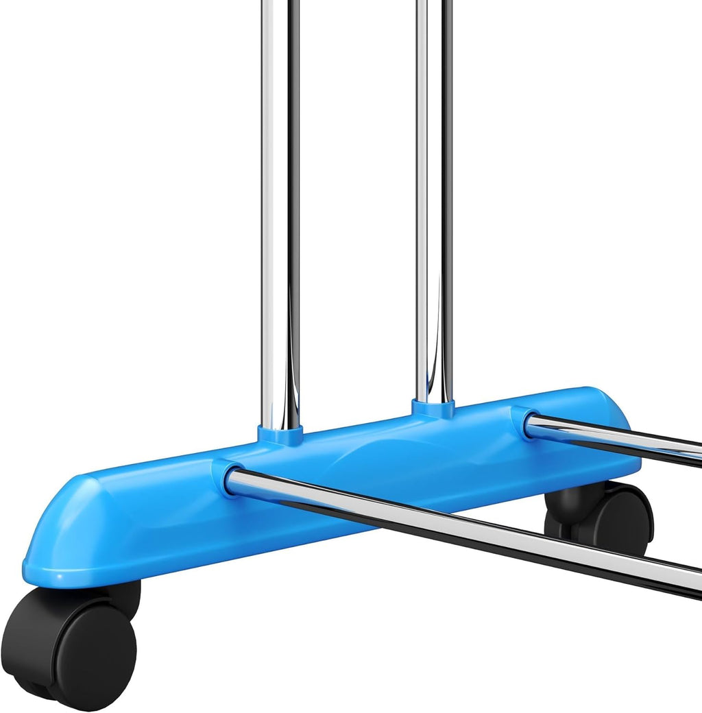 MOMENT 3 Layer Heavy Duty Stainless Steel Foldable Cloth Drying Stand/Clothes Stand for Drying/Cloth Stand/Clothes Dryer/Laundry Racks with Wheels