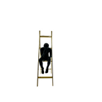 #57 man sitting on ladder /home decor