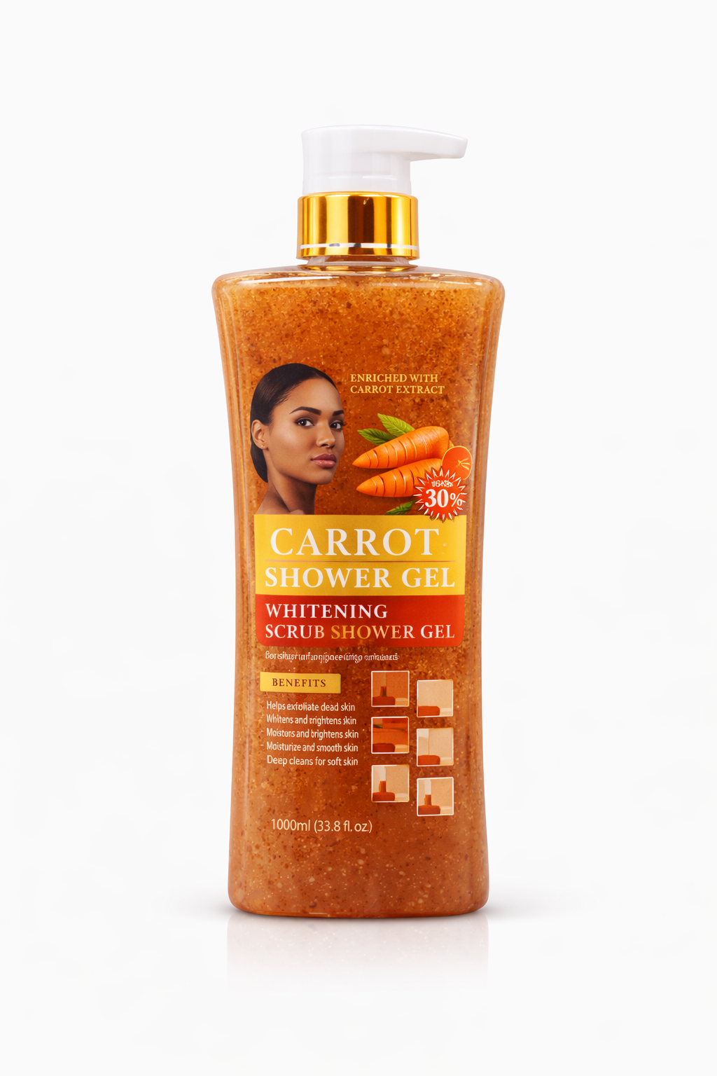 Carrot Whitening Scrub Shower Gel