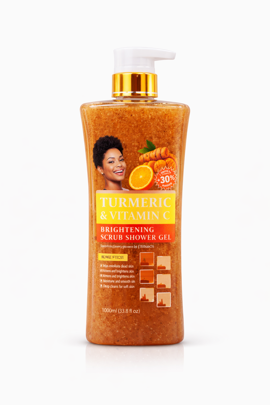 Turmeric & Vitamin C Brightening Scrub Shower Gel