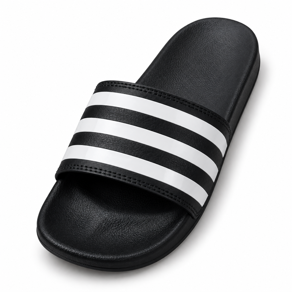 3575-PVC single black and white slide on white background