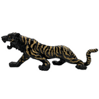 Decorative Tiger Statue Figurine for Home and Office, Animal Collectibles, Black