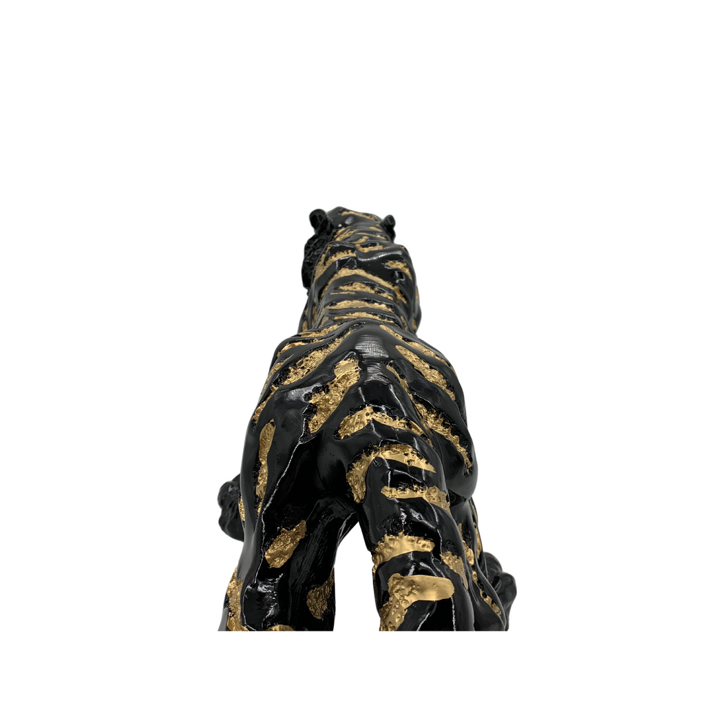 Decorative Tiger Statue Figurine for Home and Office, Animal Collectibles, Black